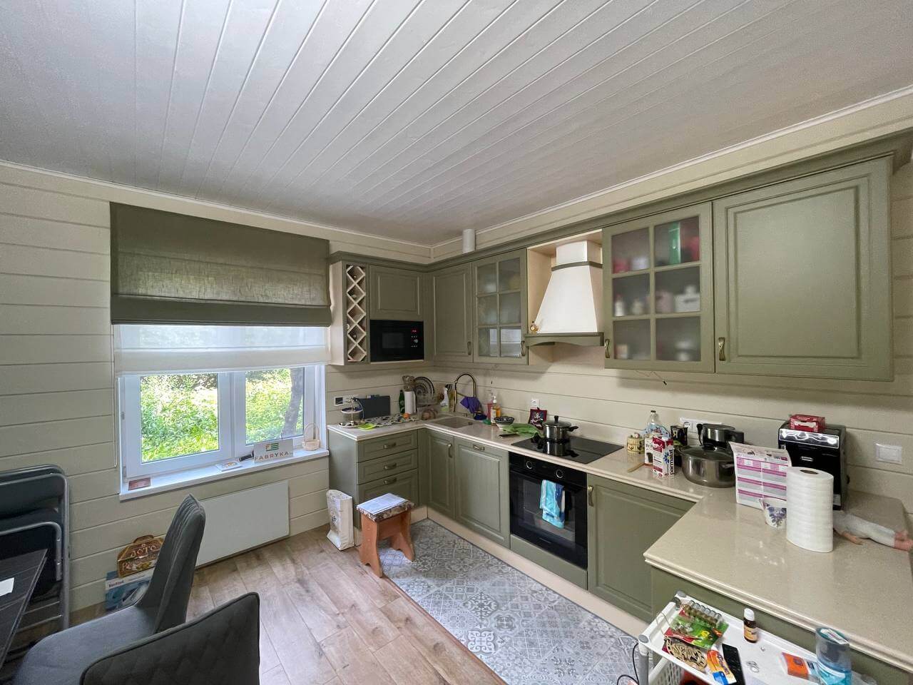 Двойные римские шторы с комбинированным светопропусканием